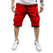 Men's Casual Elastic Waistband Relaxed Fit Cargo Shorts